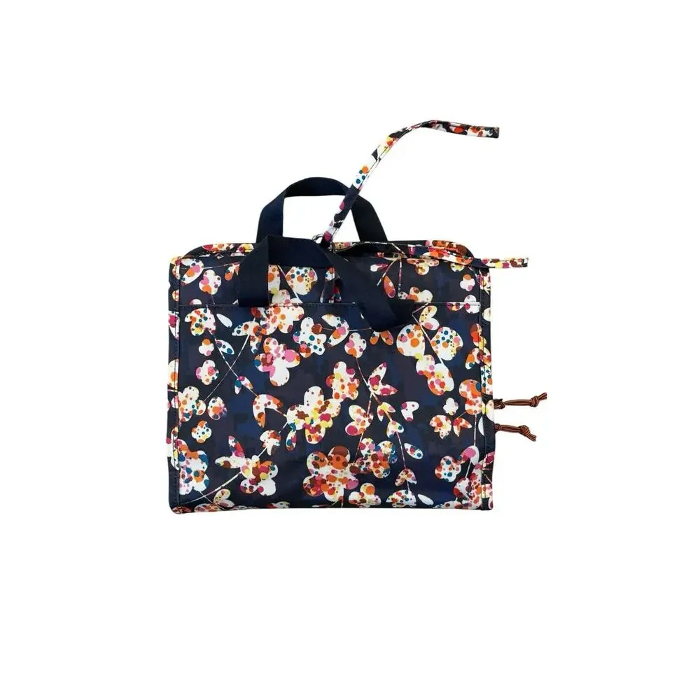 Vera Bradley Lighten Up Hanging Travel Organizer Cut Vines Navy Floral Toiletry